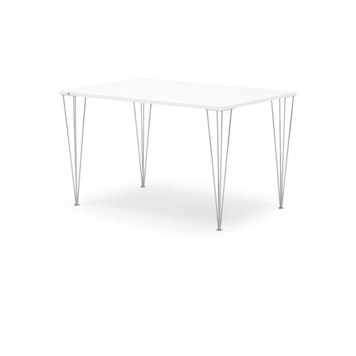 Jedálenský stôl ZADIE, s HPL povrchom Š 1400 x H 800 x V 735 mmm, biela  - zobraziť veľký náhľad