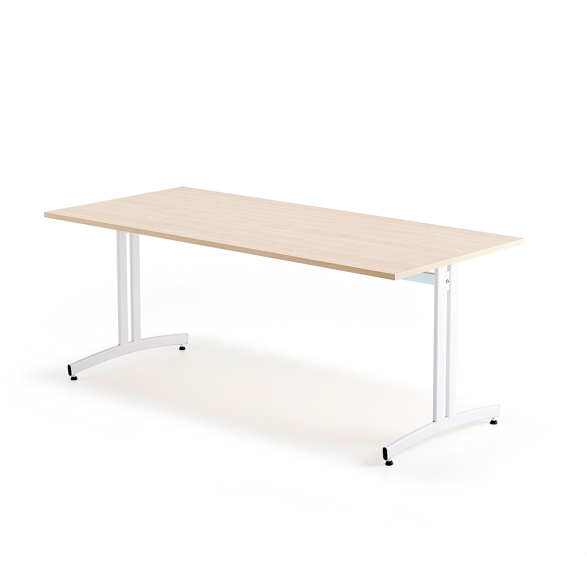 Stôl SANNA, 1800x800x720 mm, biela/breza