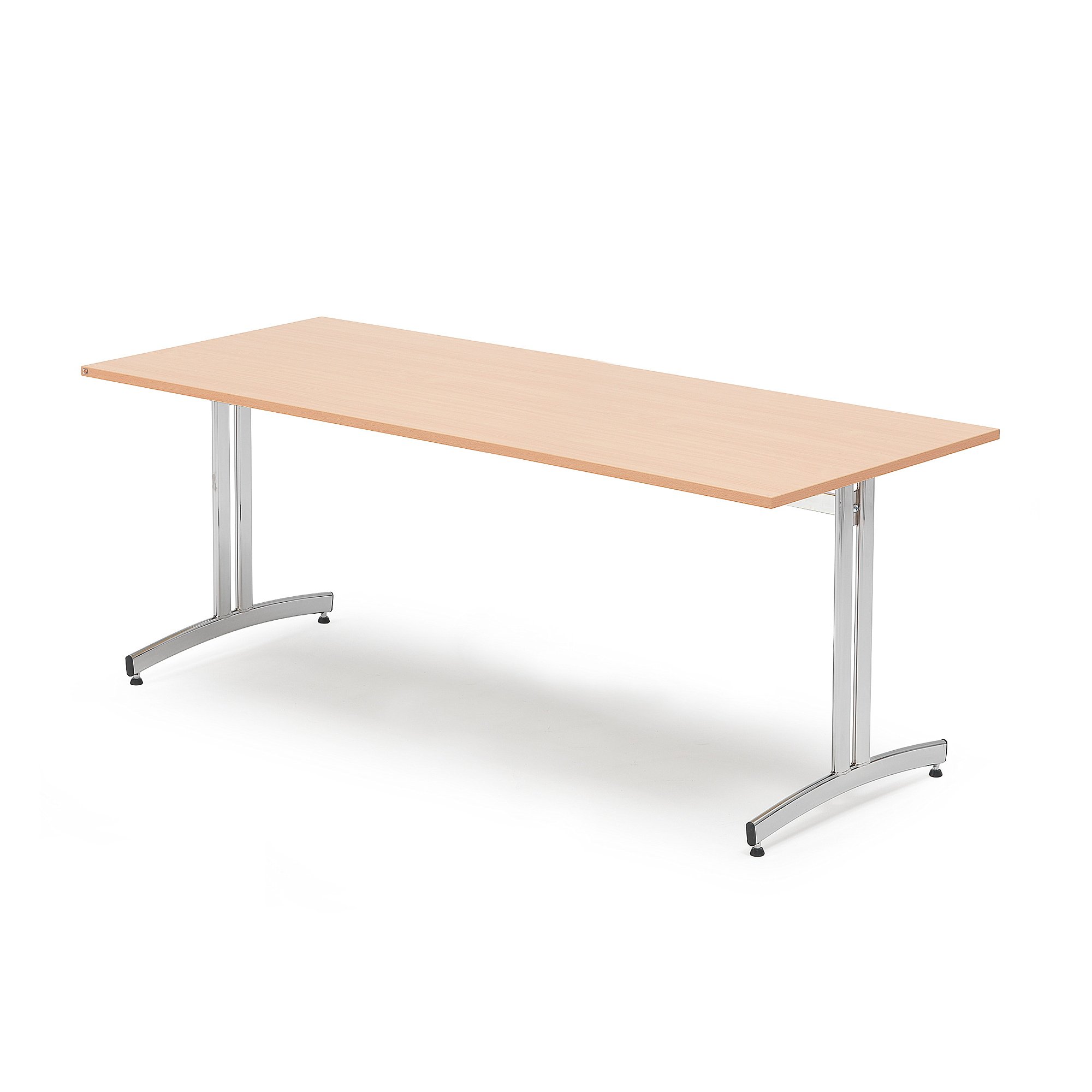 Stôl SANNA, 1800x800x720 mm, chróm/buk