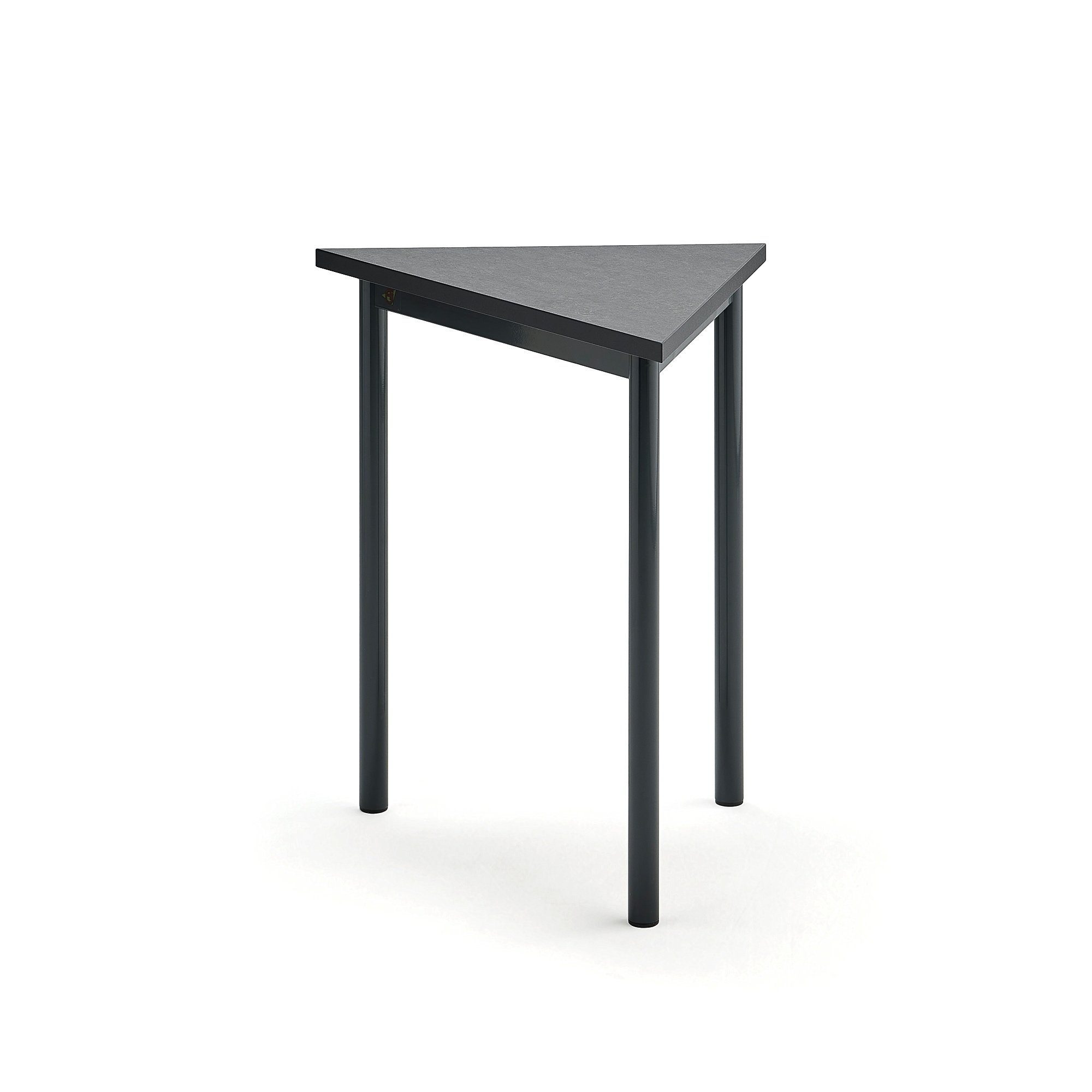 Stôl SONITUS TRIANGEL, 700x600x720 mm, linoleum - tmavošedá, antracit