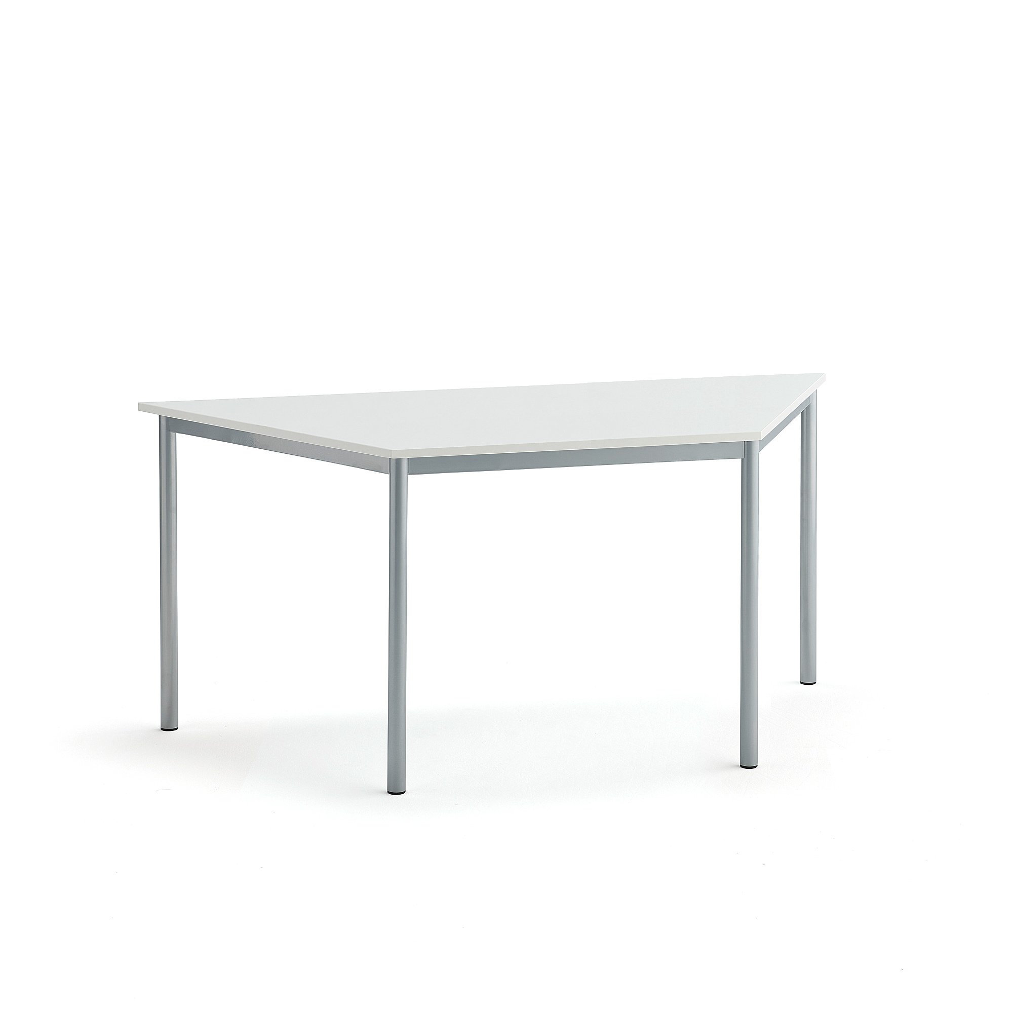 Stôl SONITUS TRAPETS, 1600x800x720 mm, HPL - biela, strieborná