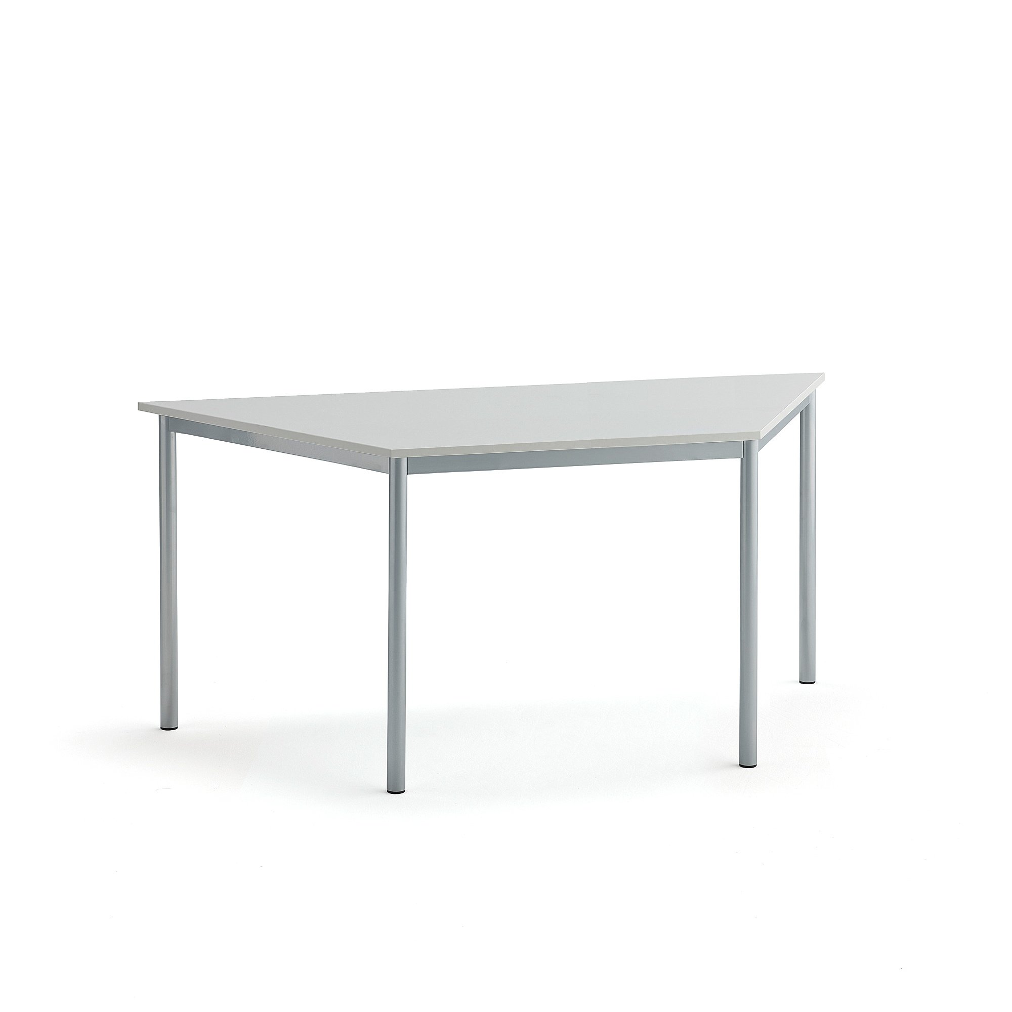 Stôl SONITUS TRAPETS, 1600x800x720 mm, HPL - šedá, strieborná