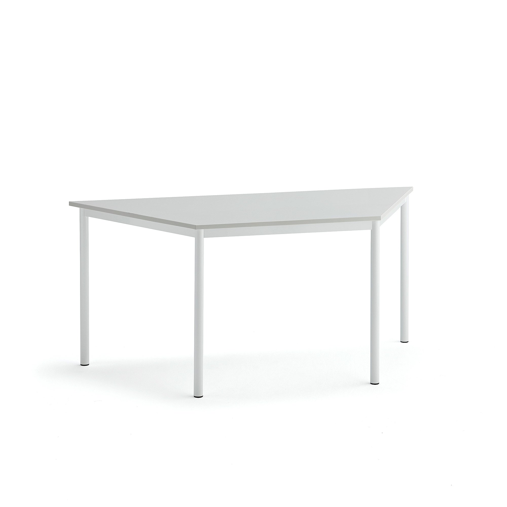 Stôl SONITUS TRAPETS, 1600x800x720 mm, HPL - šedá, biela