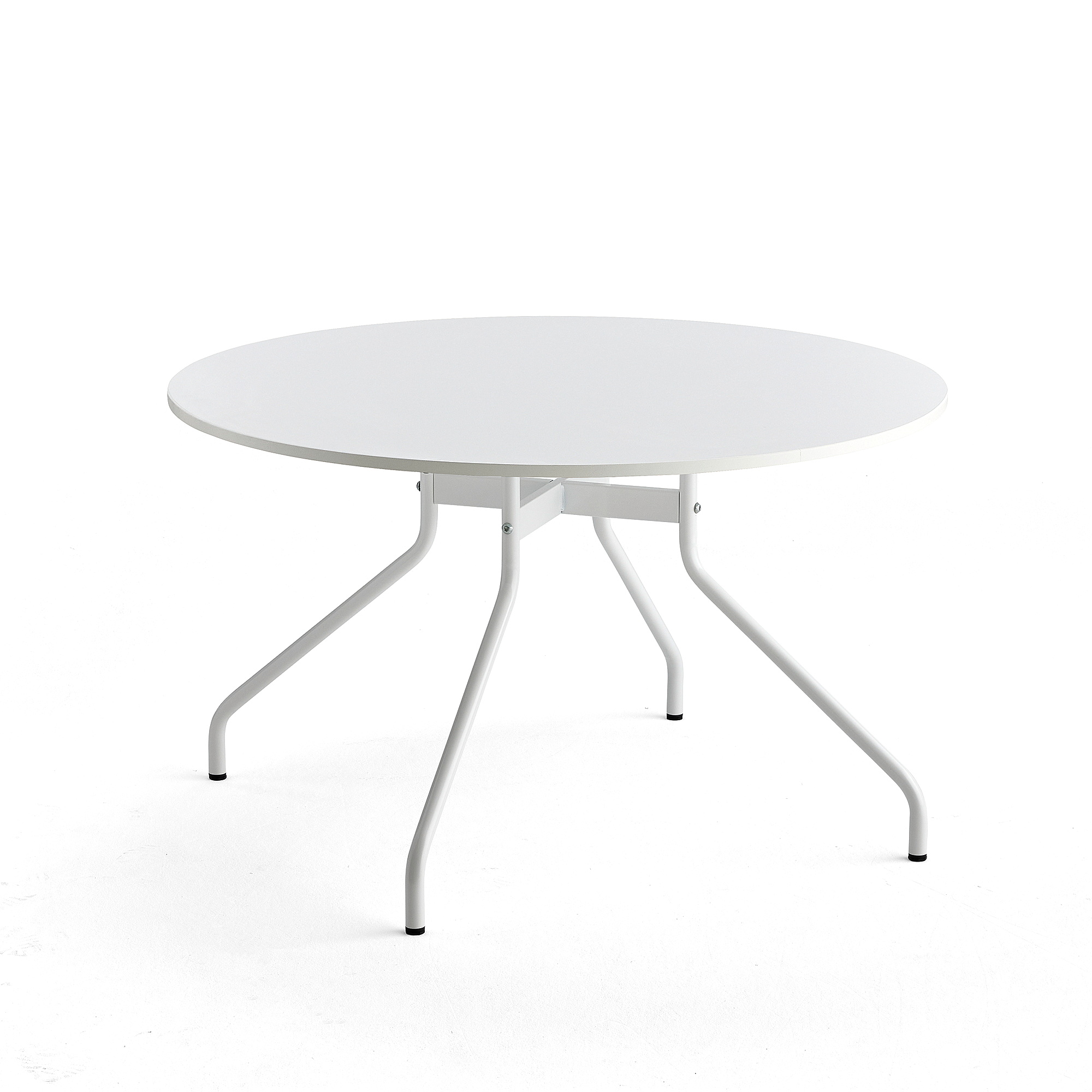 Stôl AROUND, Ø 1200 mm, biela, biela