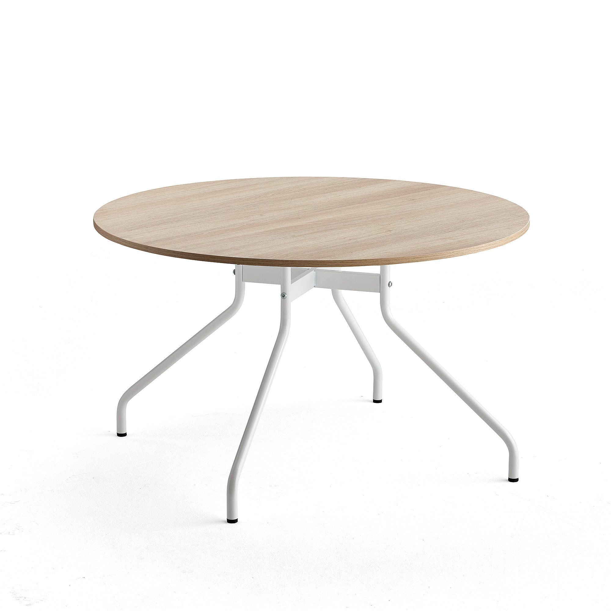 Stôl AROUND, Ø 1200 mm, dub, biela