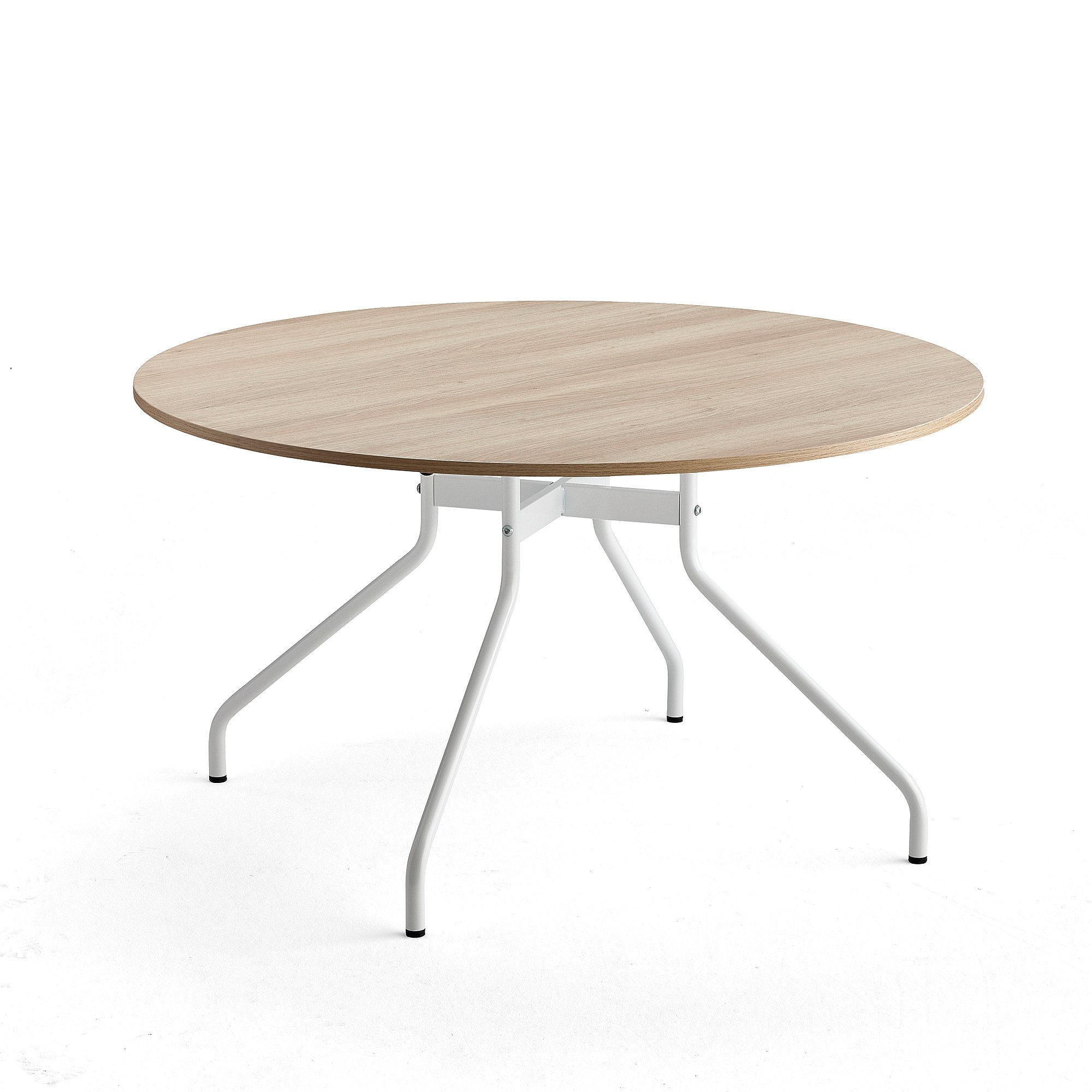 Stôl AROUND, Ø 1300 mm, dub, biela