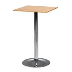 Barový stôl SIRI, 700x700 mm, buk, chrómová podnož